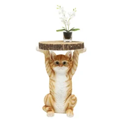 Bijzettafeltje oranje kat - Kare Design Animal
