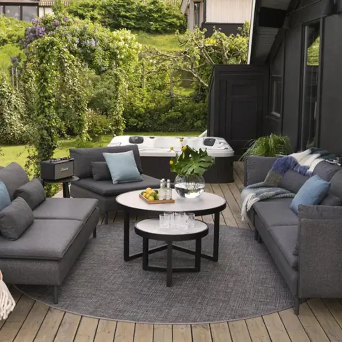 Bijzettafel voor buiten betonlook - Brafab Itonda