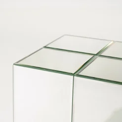Bijzettafel zilveren tegel - By-Boo Flectron