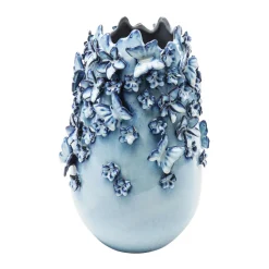 Blauwe vaas met vlinders - Kare Design Butterflies 35