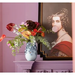 Blauwe vaas met vlinders - Kare Design Butterflies 35