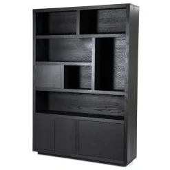 Boekenkast zwart eiken 150 cm - Eleonora Helsinki