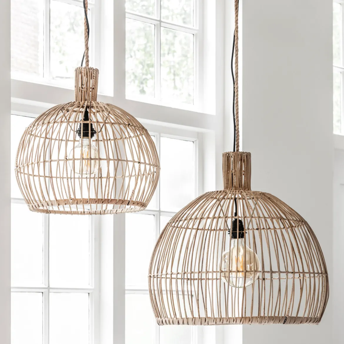 Bolvorm rotan hanglamp - Must Living Las Salinas
