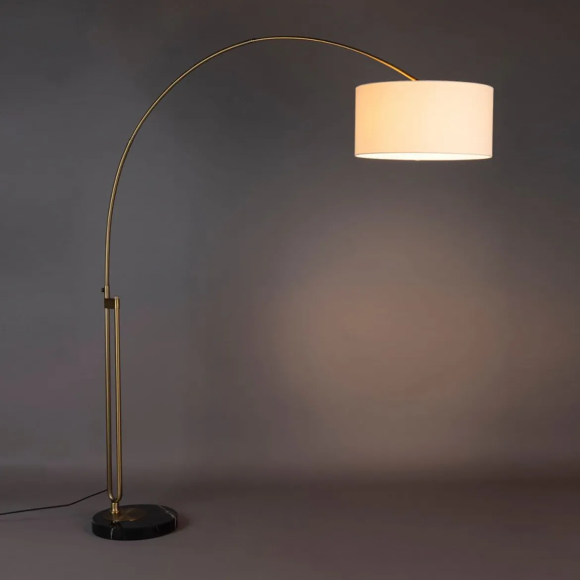 Booglamp goud met marmer - Dutchbone Archie