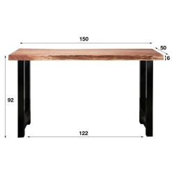 Boomstam bartafel massief acaciahout - Giani Borneo