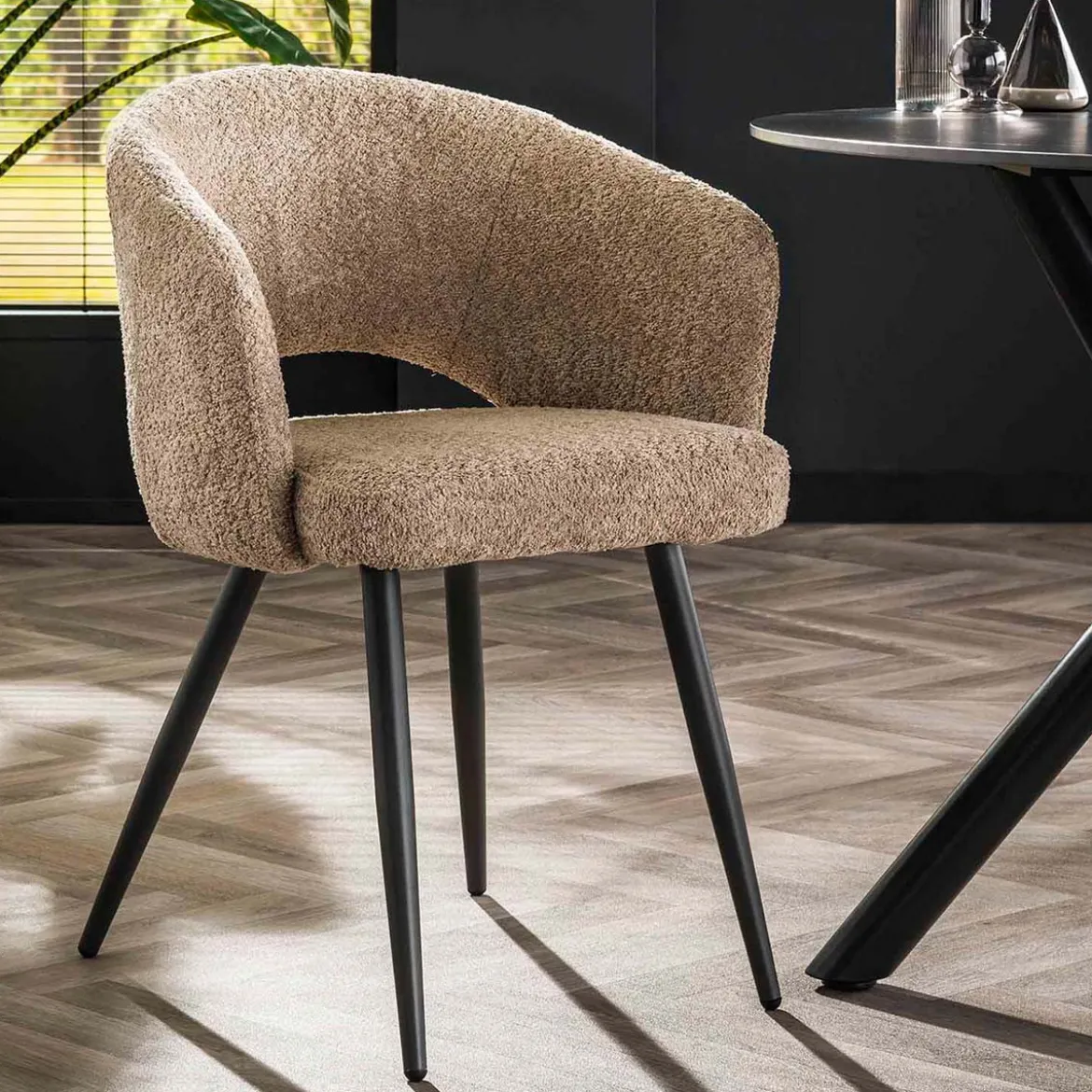 Boucle stoel met ronde rugleuning - Giani Borbon