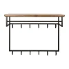 Bronze kapstok met acaciahout hoog - Santa Edge Curve