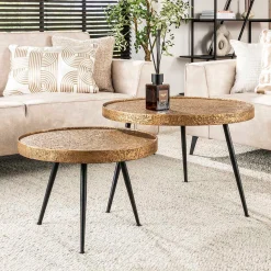 Bronzen salontafel set rond - Giani Zobilo