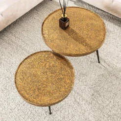 Bronzen salontafel set rond - Giani Zobilo