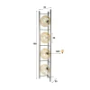 Bronze vloerlamp met rond beige glas - Santa Soll