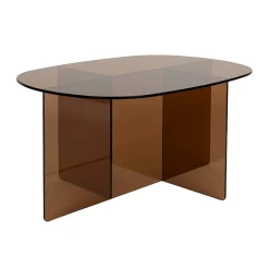 Bruine glazen salontafel - Zuiver Linea
