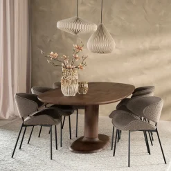 Bruine ovale eettafel - Eleonora Coco
