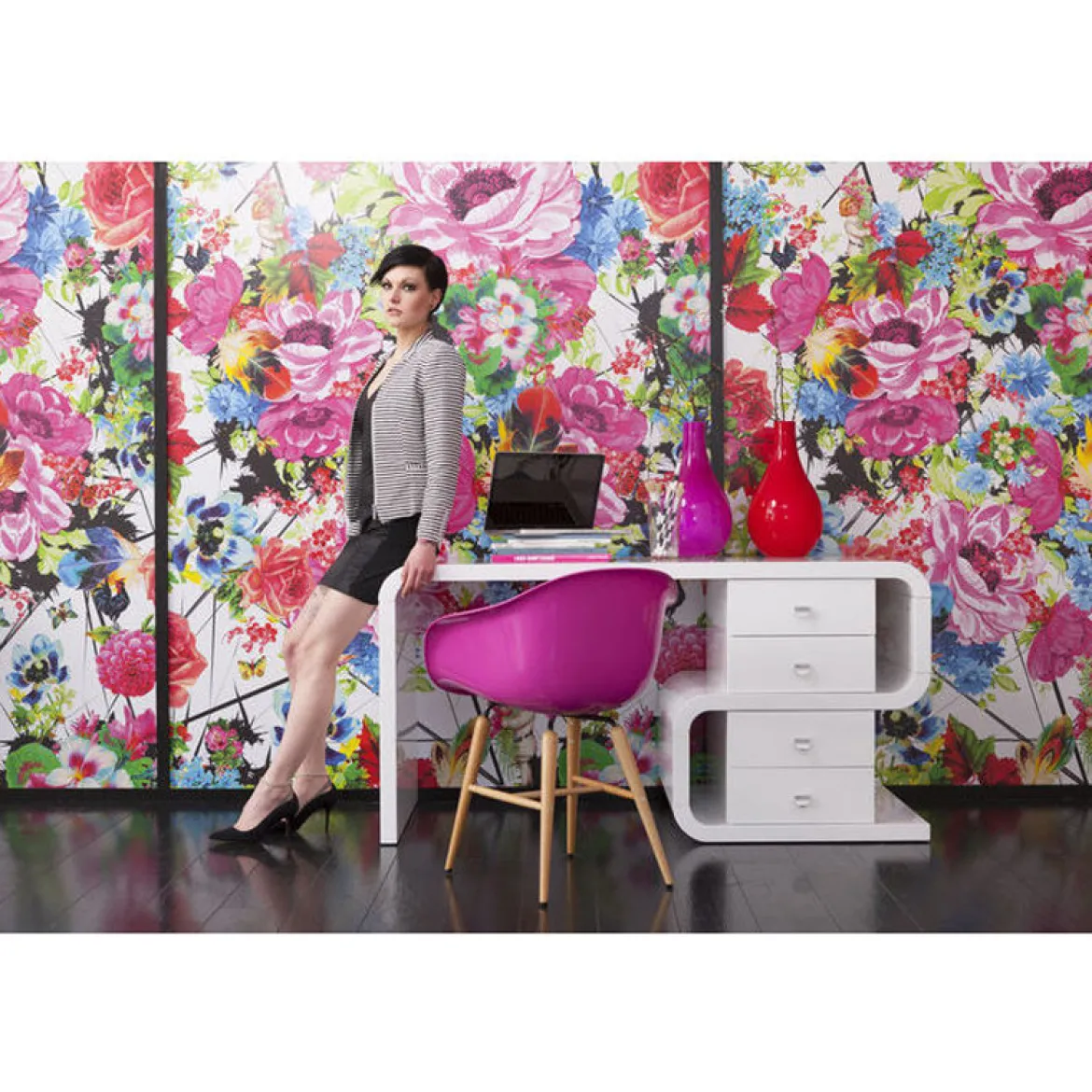 Bureau retro design wit - Kare Design Club Snake