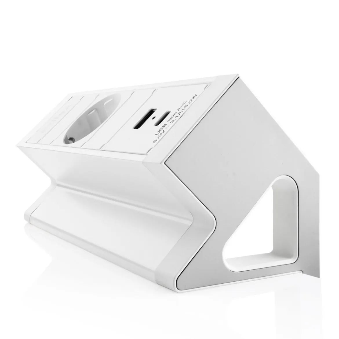 Bureau stekkerdoos wit 1x230V, 1xUSB-A, 1xUSB-C (incl. aansluitsnoer randaarde 1,5 meter) - Lavis Power Desk Up® 2.0