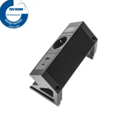 Bureau stekkerdoos zwart 1x 230V, 1x USB-A, 1x USB-C + eGST® snoer 3m - Lavis Power Desk Up® 2.0