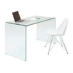 Bureau van gebogen glas - Kare Design Clear Club