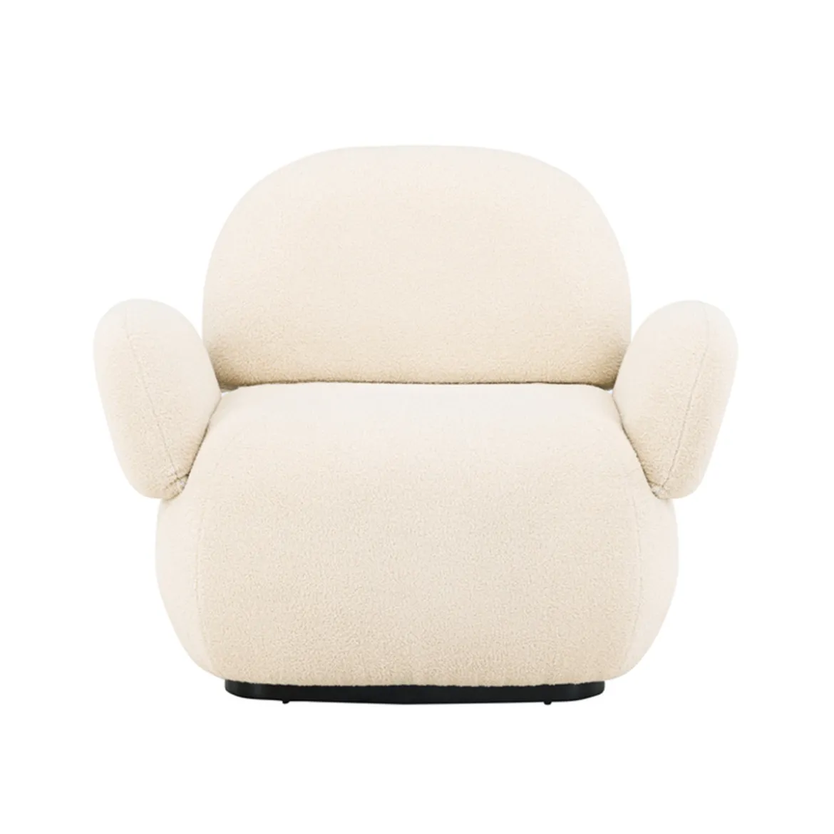Chenille fauteuil met rondingen - Lavis Sevilla