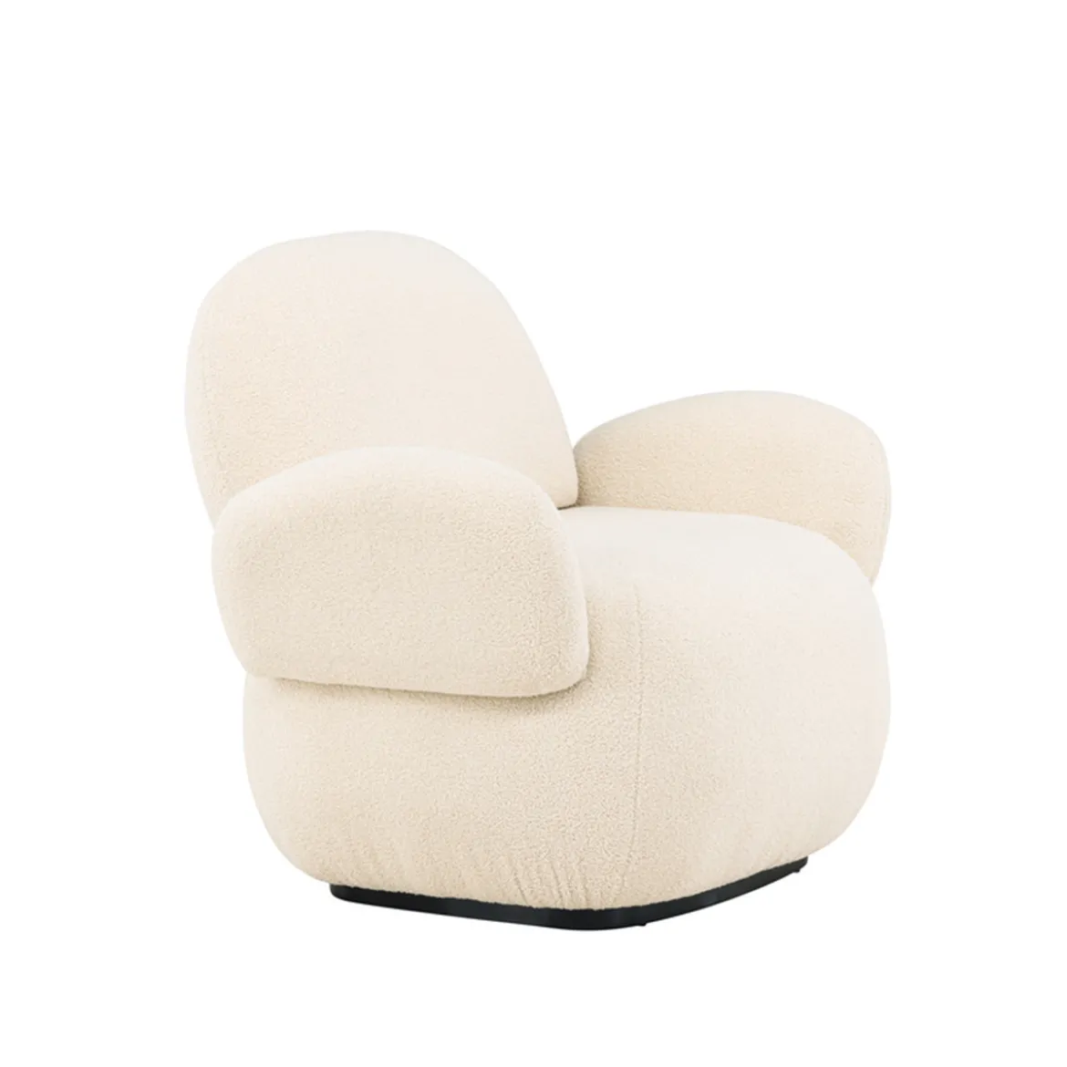 Chenille fauteuil met rondingen - Lavis Sevilla
