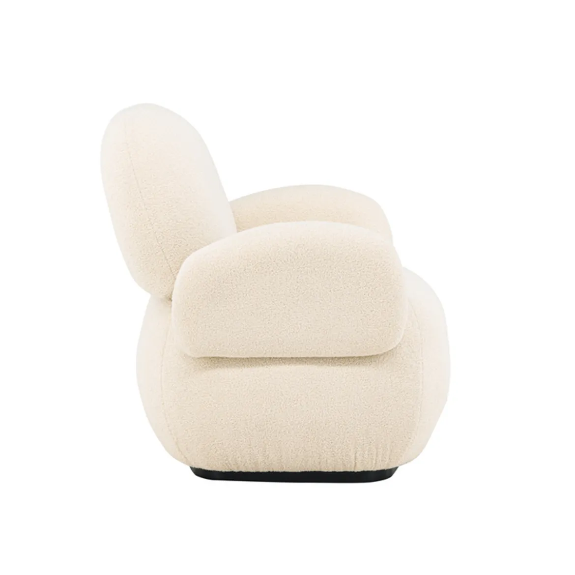 Chenille fauteuil met rondingen - Lavis Sevilla