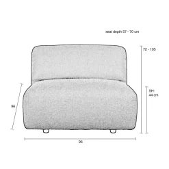 Design fauteuil boucle - Zuiver Wings Loveseat