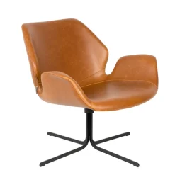 Design fauteuil leer - Zuiver Nikki