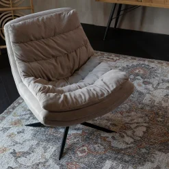 Design fauteuil ribstof - Dutchbone Vince