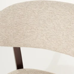 Design fauteuil walnoot en stof - Eleonora Mikky