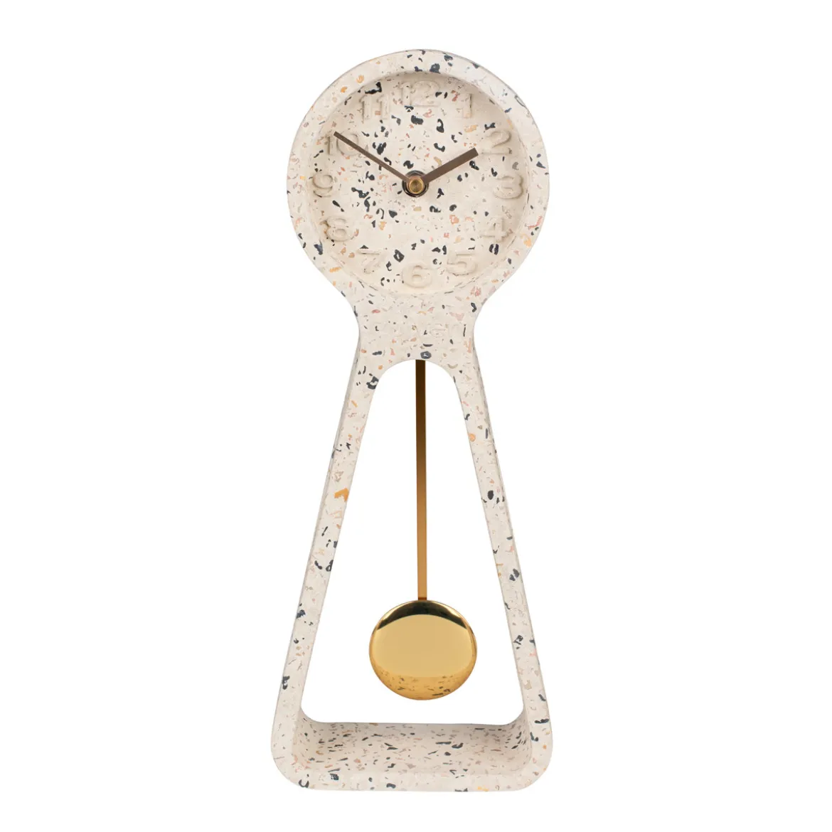 Design klok tafelmodel - Zuiver Pendulum Terrazzo