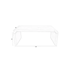 Design koffietafel gebogen eiken - Zuiver Brave