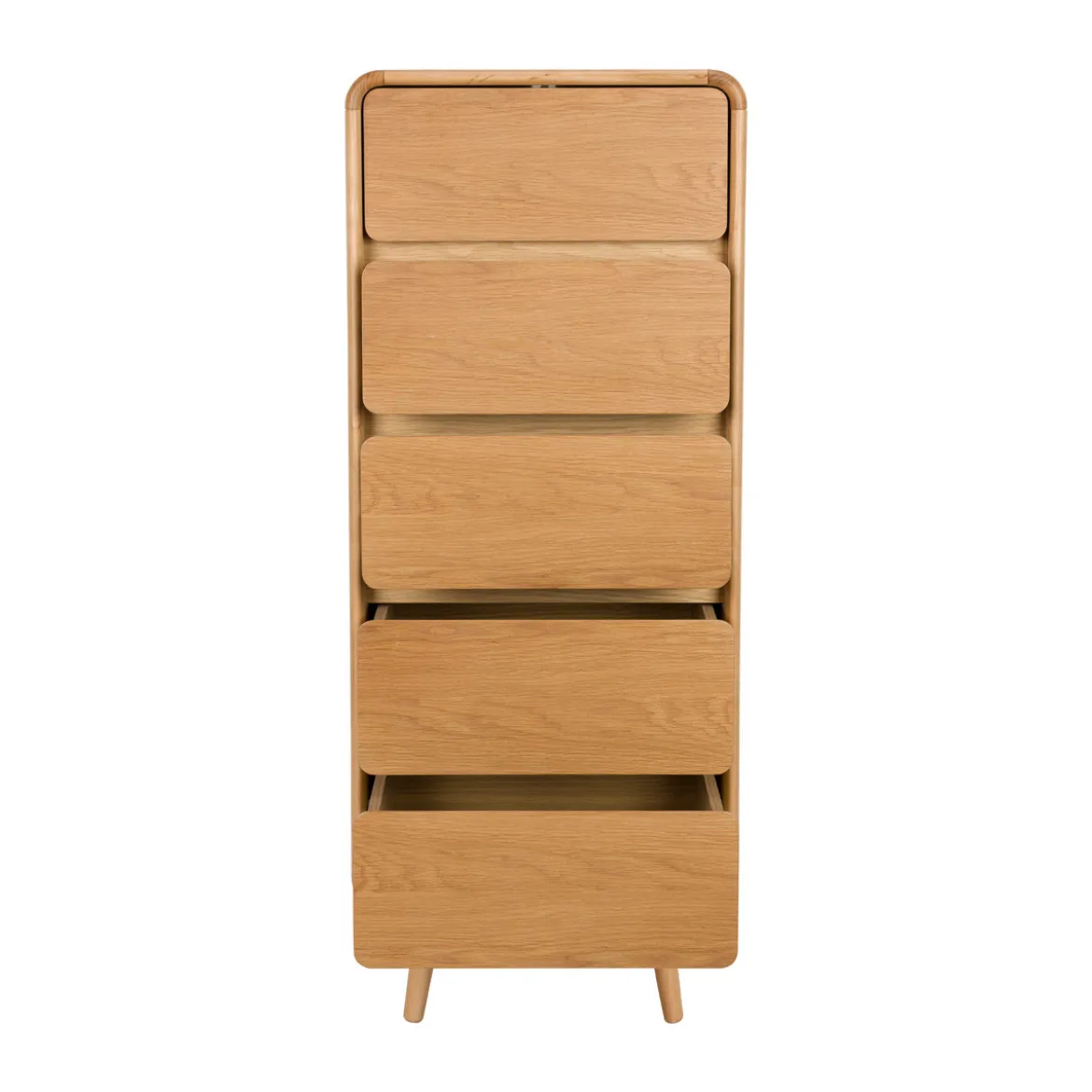 Design ladenkast gebogen hout - Zuiver Rise