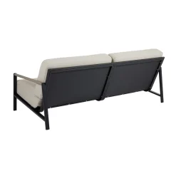 Design loungeset zwart metaal en betonlook - Brafab Lyra Set