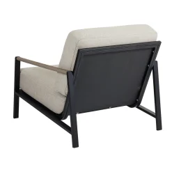 Design loungeset zwart metaal en betonlook - Brafab Lyra Set