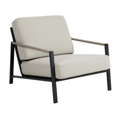 Design loungeset zwart metaal en betonlook - Brafab Lyra Set