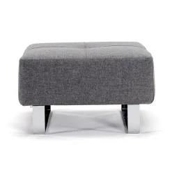 Design poef met chroom - Innovation Living Cassius/Supremax D.E.L.