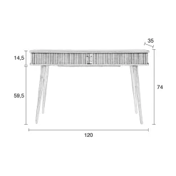 Design sidetable walnoot - Zuiver Barbier Walnut