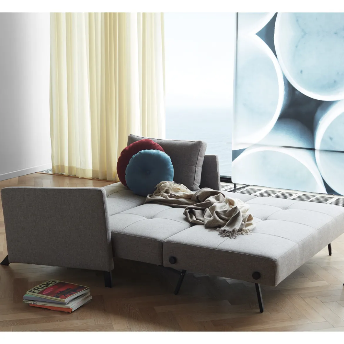 Design slaapbank met armleuning 160 - Innovation Living Cubed 160 Arm