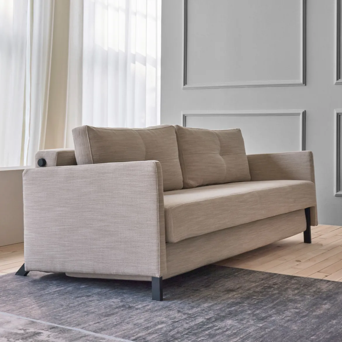 Design slaapbank met armleuning 160 - Innovation Living Cubed 160 Arm
