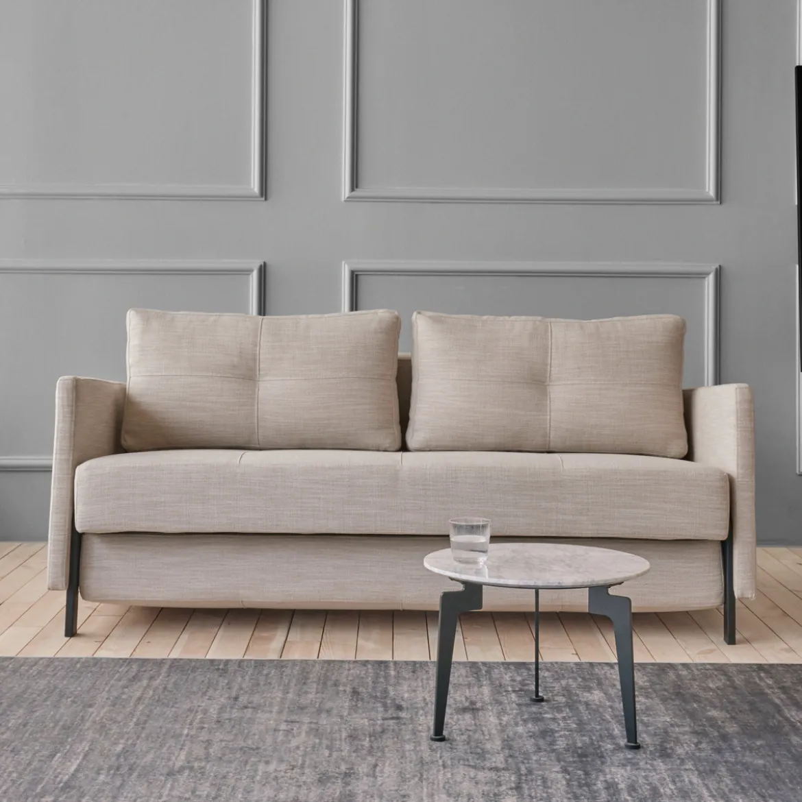 Design slaapbank met armleuning 160 - Innovation Living Cubed 160 Arm