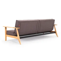 Design slaapbank met eiken armleuningen - Innovation Living Splitback Frej Natural