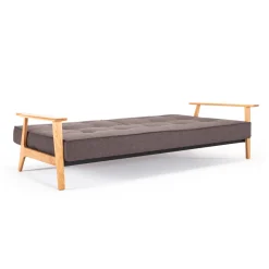 Design slaapbank met eiken armleuningen - Innovation Living Splitback Frej Natural