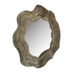 Design spiegel aluminium goud - Richmond Interiors Elia