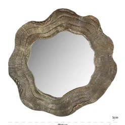 Design spiegel aluminium goud - Richmond Interiors Elia