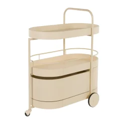 Design trolley kast beige - Zuiver Wim