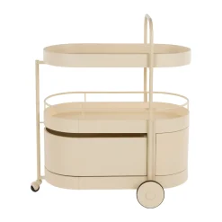 Design trolley kast beige - Zuiver Wim