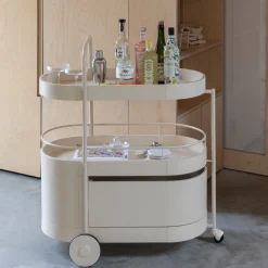 Design trolley kast beige - Zuiver Wim