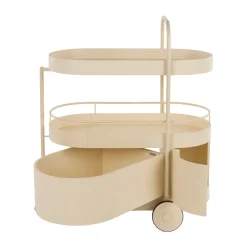 Design trolley kast beige - Zuiver Wim