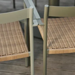 Design tuinstoel aluminium rotan - Brafab DK