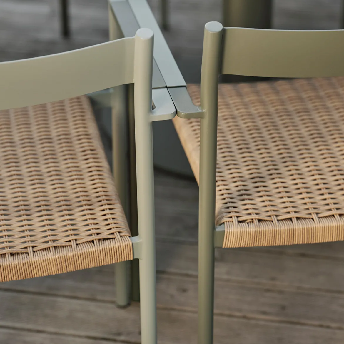 Design tuinstoel aluminium rotan - Brafab DK