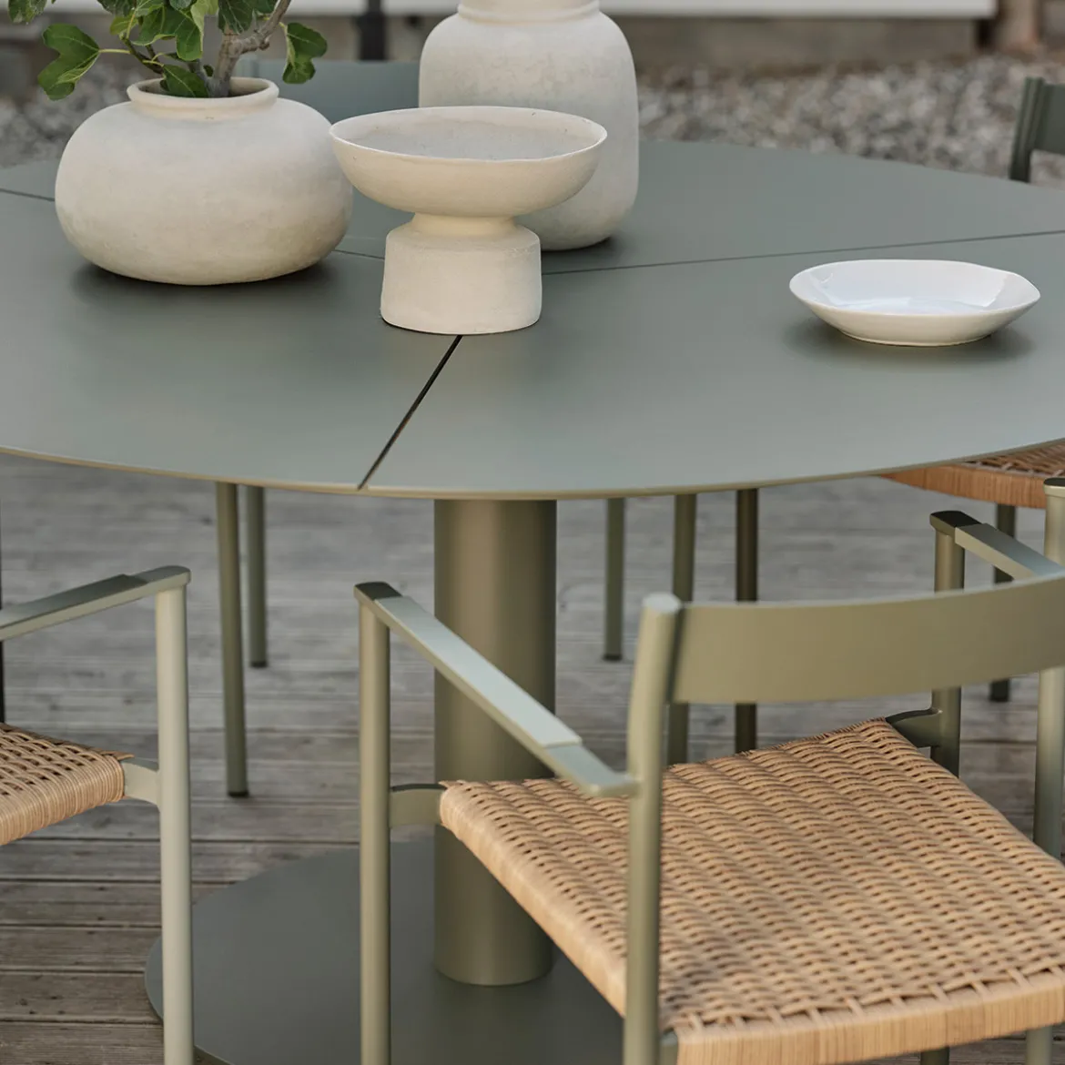 Design tuinstoel aluminium rotan - Brafab DK