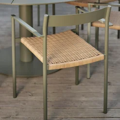 Design tuinstoel aluminium rotan - Brafab DK